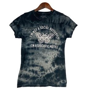 Black Matter Tie-Dye Tee - Black and Gray